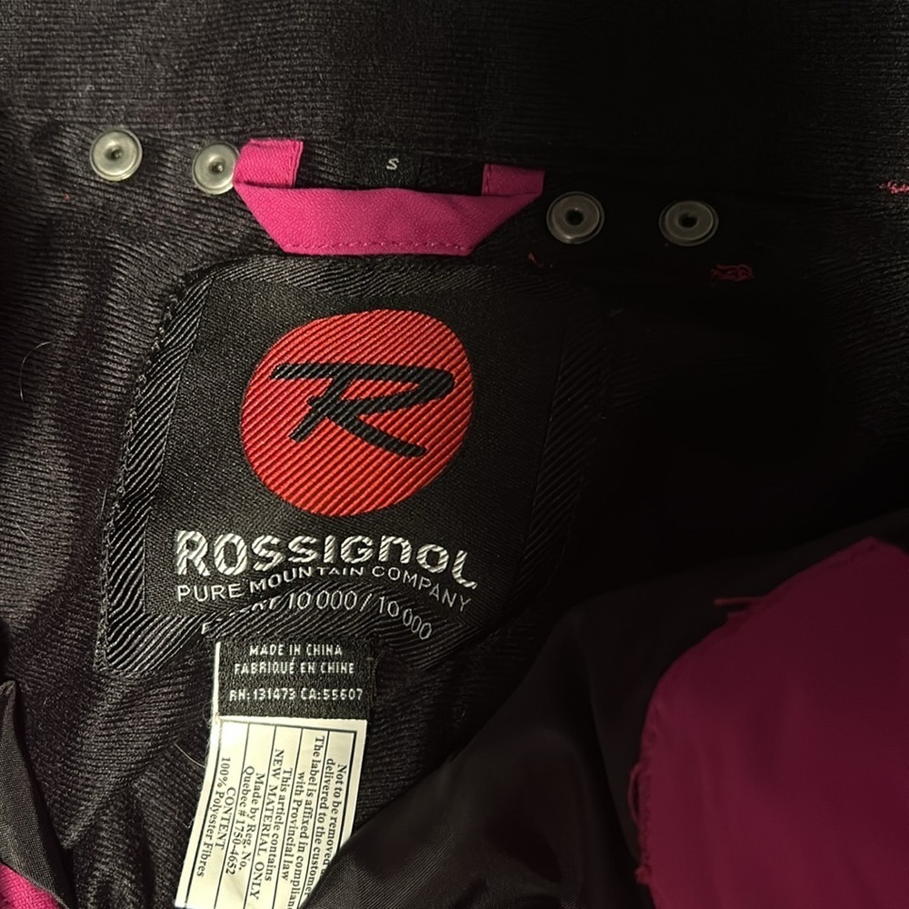 Rossignol Pink Ski Snow Pants Adjustable Velcro sides - Picture 3 of 4